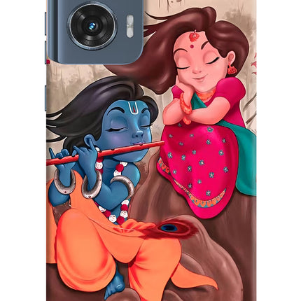 Radhe Krishna Moto Edge 50 Fusion Hard Case Back Cover by Casekaro