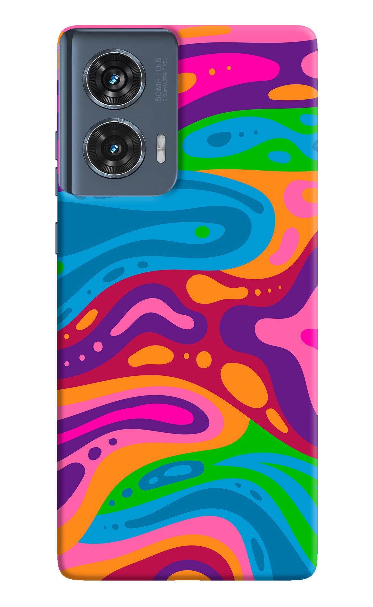 Trippy Pattern Moto Edge 50 Fusion Back Cover