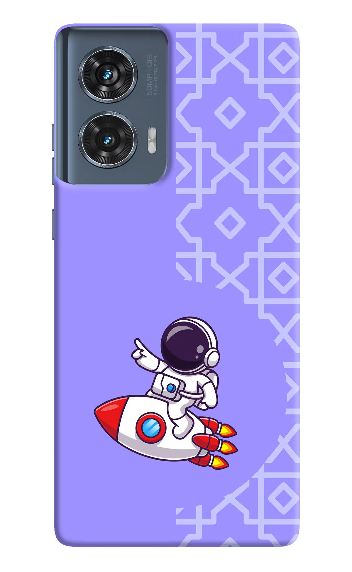 Cute Astronaut Moto Edge 50 Fusion Hard Case Back Cover by Casekaro