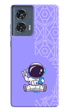 Cute Astronaut Chilling Moto Edge 50 Fusion Hard Case Back Cover by Casekaro