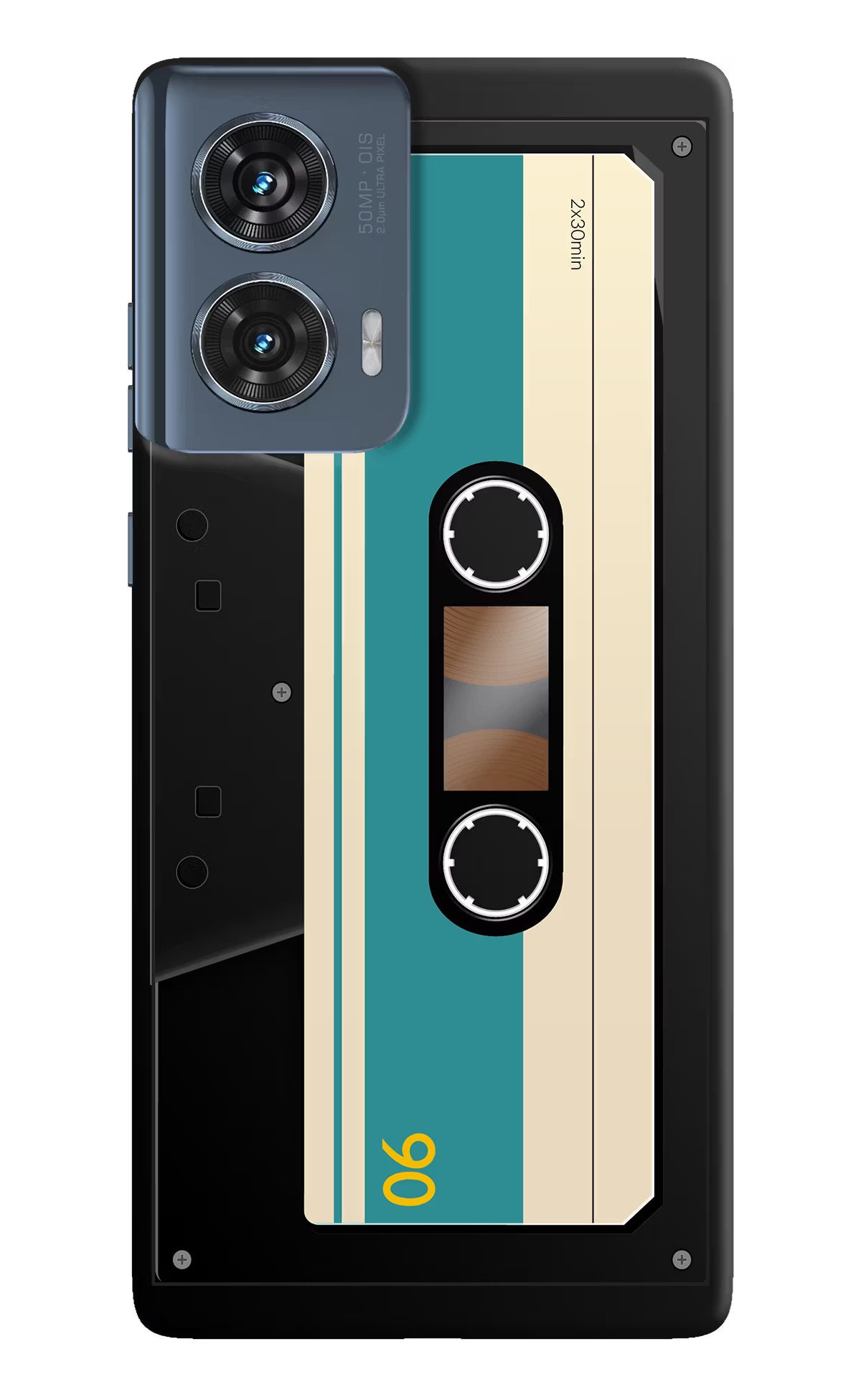 Cassette Moto Edge 50 Fusion Hard Case Back Cover by Casekaro
