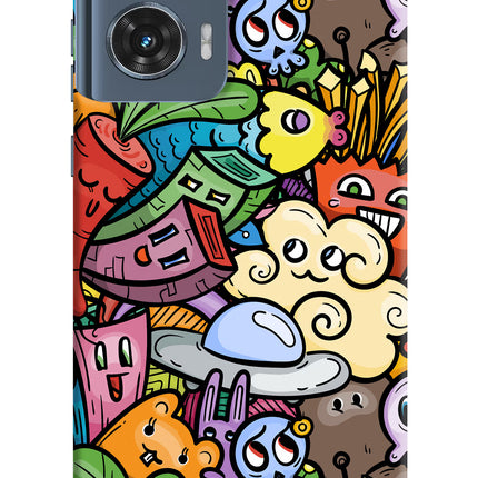 Veggie Doodle Moto Edge 50 Fusion Hard Case Back Cover by Casekaro