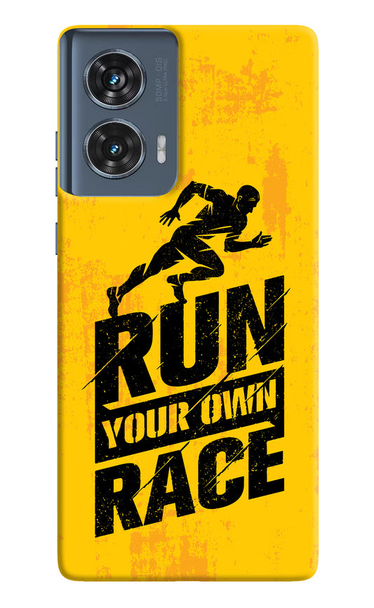 Run Your Own Race Moto Edge 50 Fusion Hard Case Back Cover by Casekaro