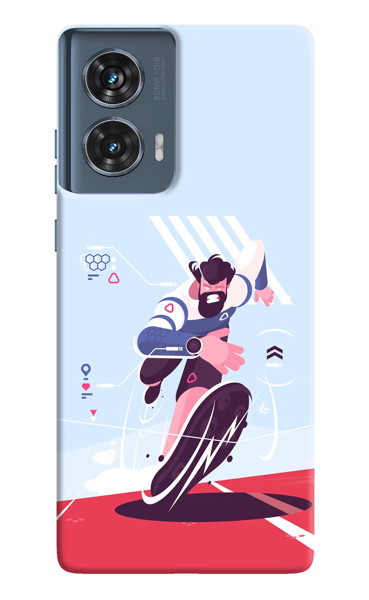 Run Pro Moto Edge 50 Fusion Hard Case Back Cover by Casekaro