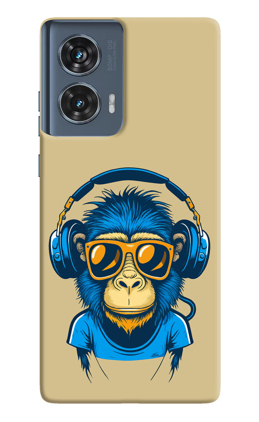 Monkey Headphone Moto Edge 50 Fusion Hard Case Back Cover by Casekaro
