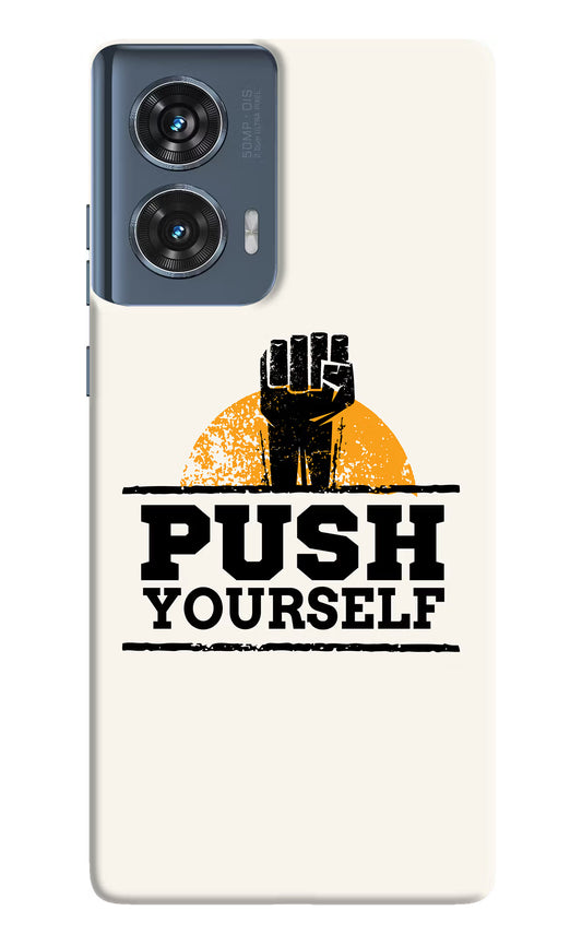 Push Yourself Moto Edge 50 Fusion Hard Case Back Cover by Casekaro