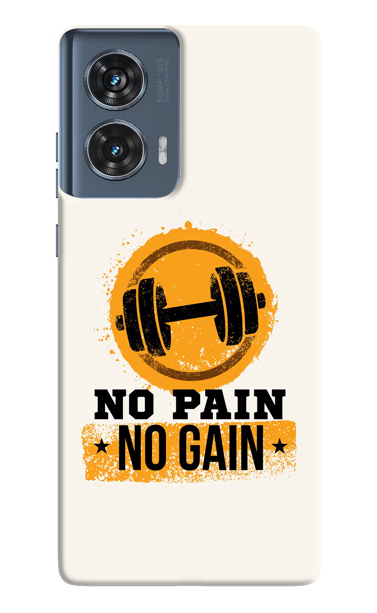 No Pain No Gain Moto Edge 50 Fusion Hard Case Back Cover by Casekaro