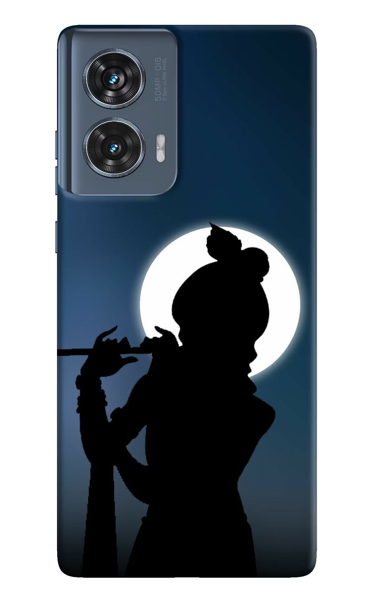 Shri Krishna Silhouette Moto Edge 50 Fusion Hard Case Back Cover by Casekaro