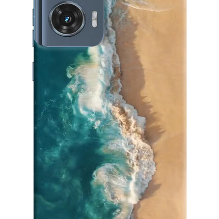 Ocean Beach Moto Edge 50 Fusion Hard Case Back Cover by Casekaro