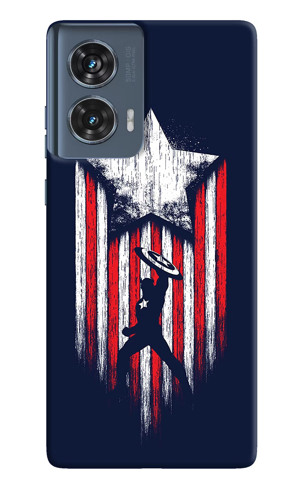 Captain America Marvel Art Moto Edge 50 Fusion Hard Case Back Cover by Casekaro