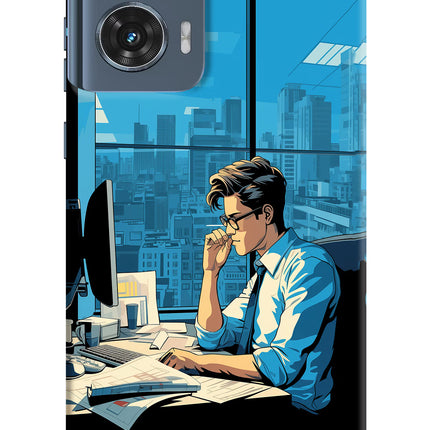 Focused Hustler (AI Generated) Moto Edge 50 Fusion Hard Case Back Cover by Casekaro
