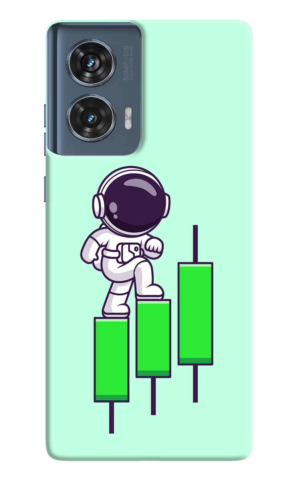 Astronaut Trader Moto Edge 50 Fusion Hard Case Back Cover by Casekaro