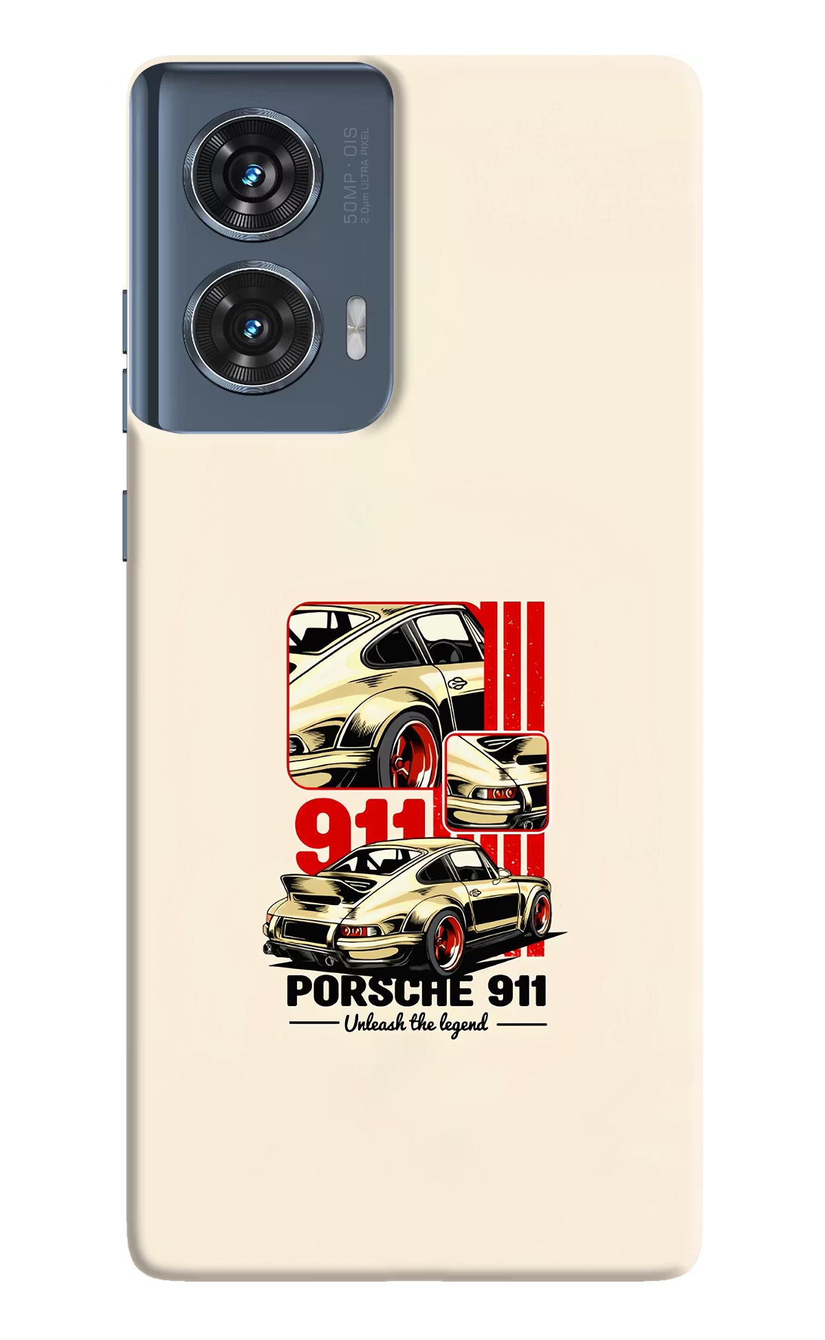 Classic Porsche 911 Moto Edge 50 Fusion Hard Case Back Cover by Casekaro