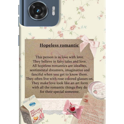 Hopeless Romantic Moto Edge 50 Fusion Hard Case Back Cover by Casekaro