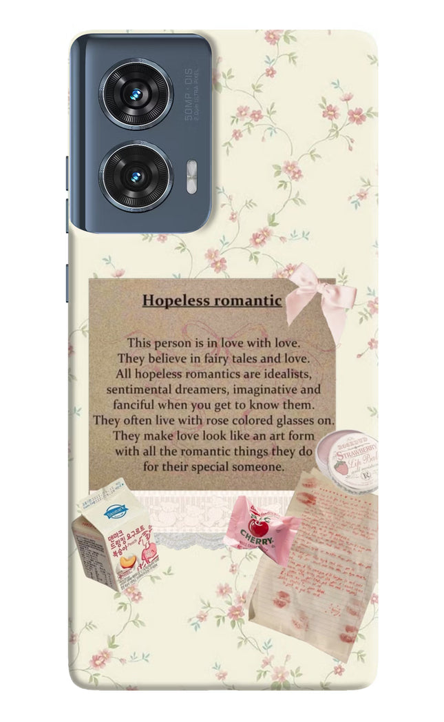 Hopeless Romantic Moto Edge 50 Fusion Hard Case Back Cover by Casekaro