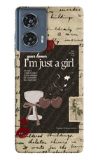 I am just a girl Moto Edge 50 Fusion Hard Case Back Cover by Casekaro