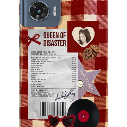 Queen of Disaster Moto Edge 50 Fusion Hard Case Back Cover by Casekaro