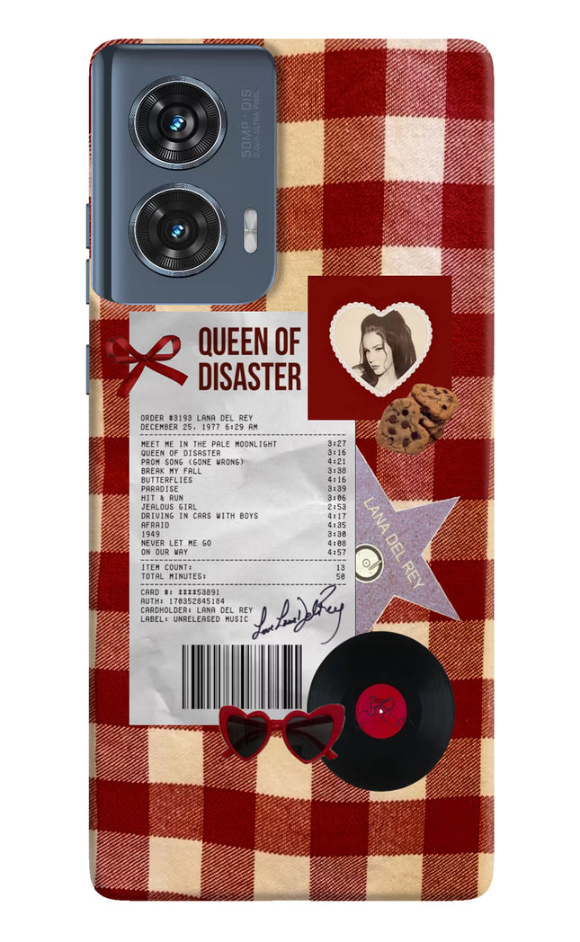 Queen of Disaster Moto Edge 50 Fusion Hard Case Back Cover by Casekaro