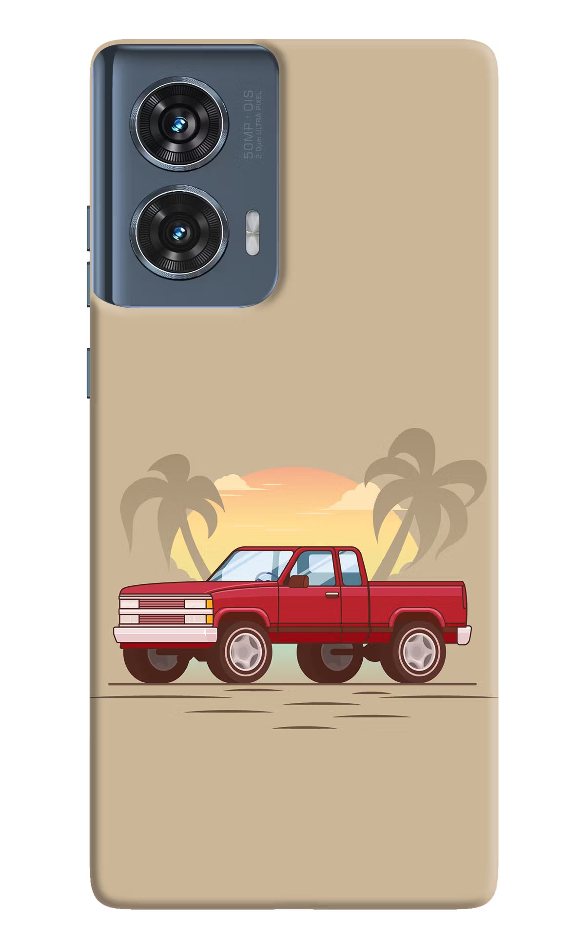 Desert Classic Drive Moto Edge 50 Fusion Hard Case Back Cover by Casekaro