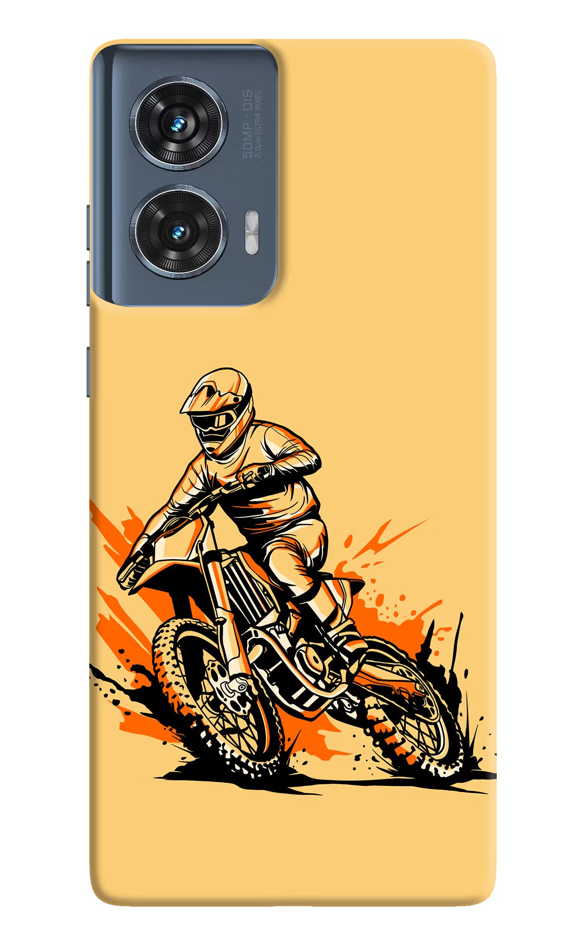 Off-Road Fury Moto Edge 50 Fusion Hard Case Back Cover by Casekaro