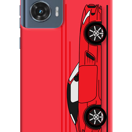 Red Velocity Moto Edge 50 Fusion Hard Case Back Cover by Casekaro
