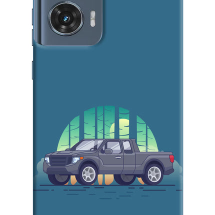 Retro Garage Vibe Moto Edge 50 Fusion Hard Case Back Cover by Casekaro