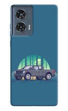 Retro Garage Vibe Moto Edge 50 Fusion Hard Case Back Cover by Casekaro