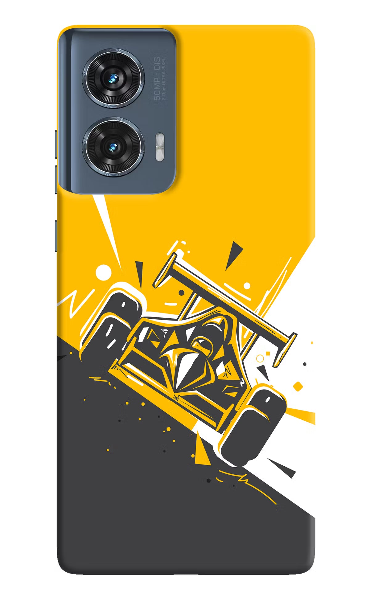 Track King Moto Edge 50 Fusion Hard Case Back Cover by Casekaro