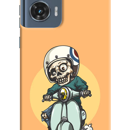 Undead Biker Moto Edge 50 Fusion Hard Case Back Cover by Casekaro