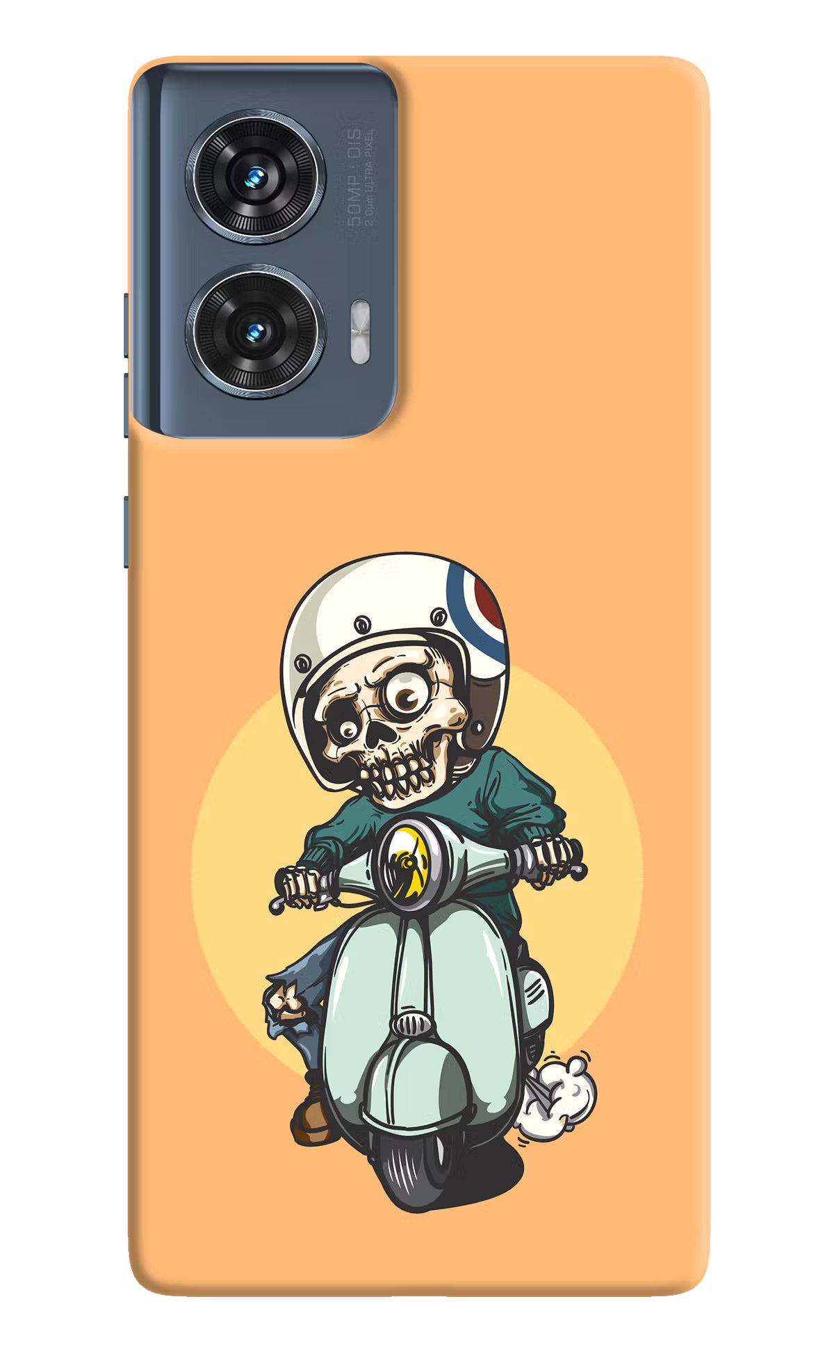Undead Biker Moto Edge 50 Fusion Hard Case Back Cover by Casekaro