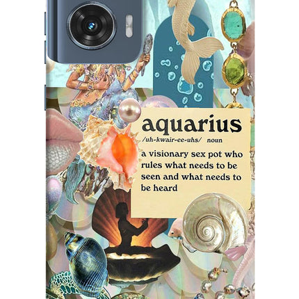 Aquarius Zodiac Moto Edge 50 Fusion Hard Case Back Cover by Casekaro