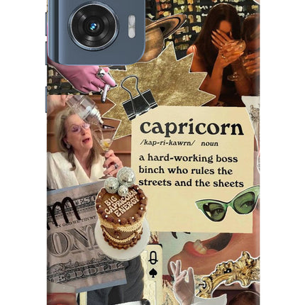 Capricorn Zodiac Moto Edge 50 Fusion Hard Case Back Cover by Casekaro