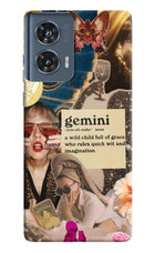 Gemini Zodiac Moto Edge 50 Fusion Hard Case Back Cover by Casekaro