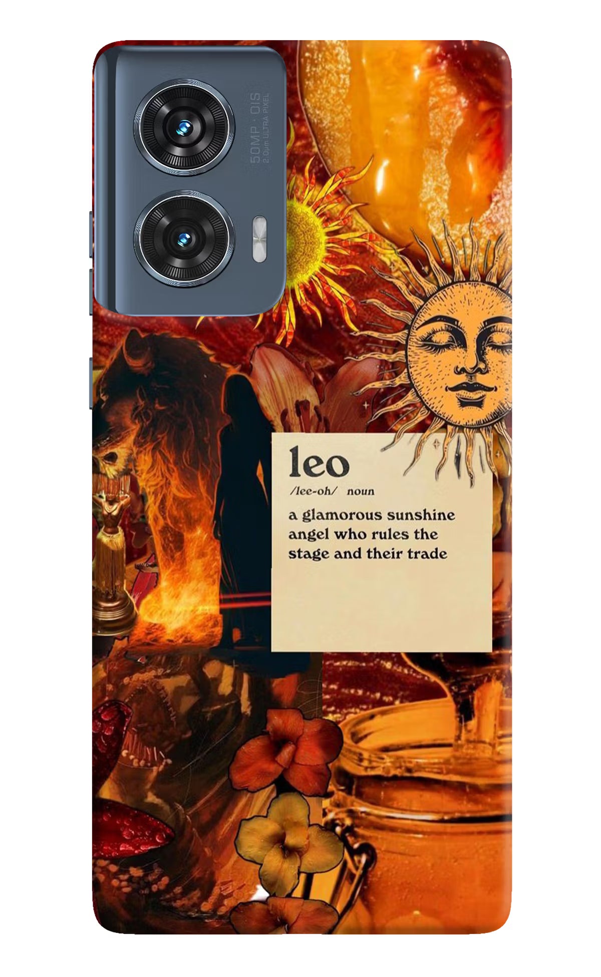 Leo Zodiac Moto Edge 50 Fusion Hard Case Back Cover by Casekaro
