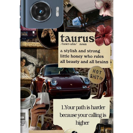 Taurus Zodiac Moto Edge 50 Fusion Hard Case Back Cover by Casekaro