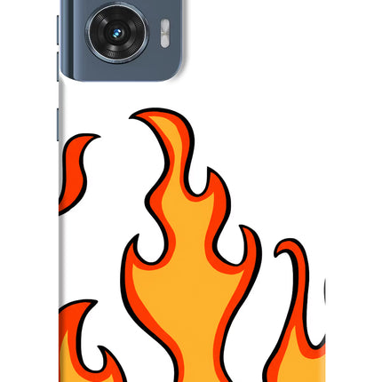 Fired Up – White Moto Edge 50 Fusion Hard Case Back Cover by Casekaro