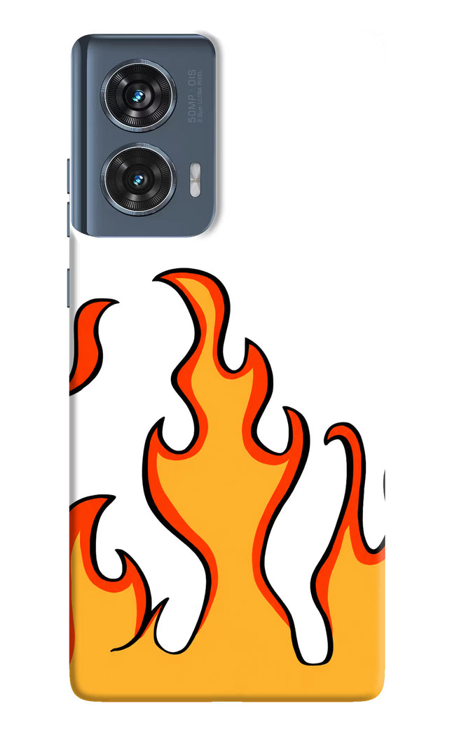 Fired Up – White Moto Edge 50 Fusion Hard Case Back Cover by Casekaro