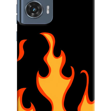 Fired Up – Black Moto Edge 50 Fusion Hard Case Back Cover by Casekaro