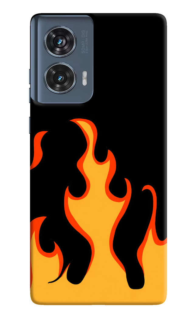 Fired Up – Black Moto Edge 50 Fusion Hard Case Back Cover by Casekaro