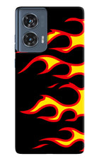 Side Sweep Flames Moto Edge 50 Fusion Hard Case Back Cover by Casekaro