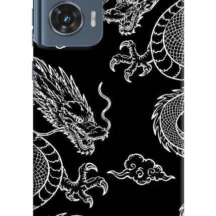 Twin Dragons Moto Edge 50 Fusion Hard Case Back Cover by Casekaro