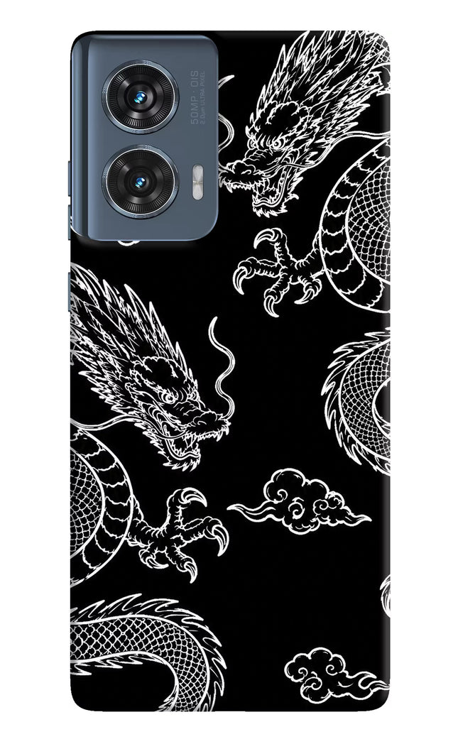 Twin Dragons Moto Edge 50 Fusion Hard Case Back Cover by Casekaro