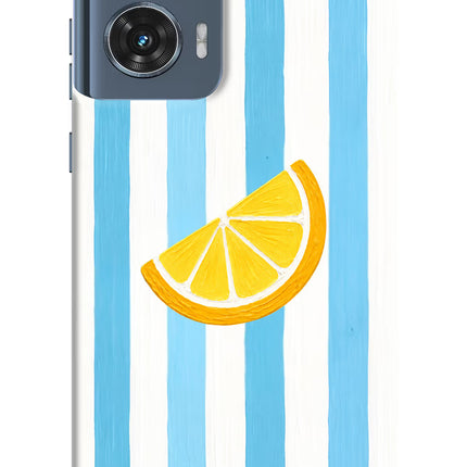 Summer Lemon Moto Edge 50 Fusion Hard Case Back Cover by Casekaro