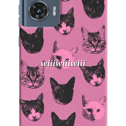 Pink Cats Moto Edge 50 Fusion Hard Case Back Cover by Casekaro