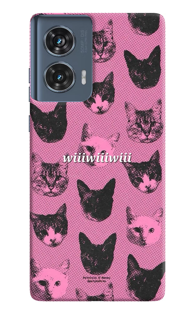 Pink Cats Moto Edge 50 Fusion Hard Case Back Cover by Casekaro