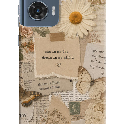 Vintage case Moto Edge 50 Fusion Hard Case Back Cover by Casekaro