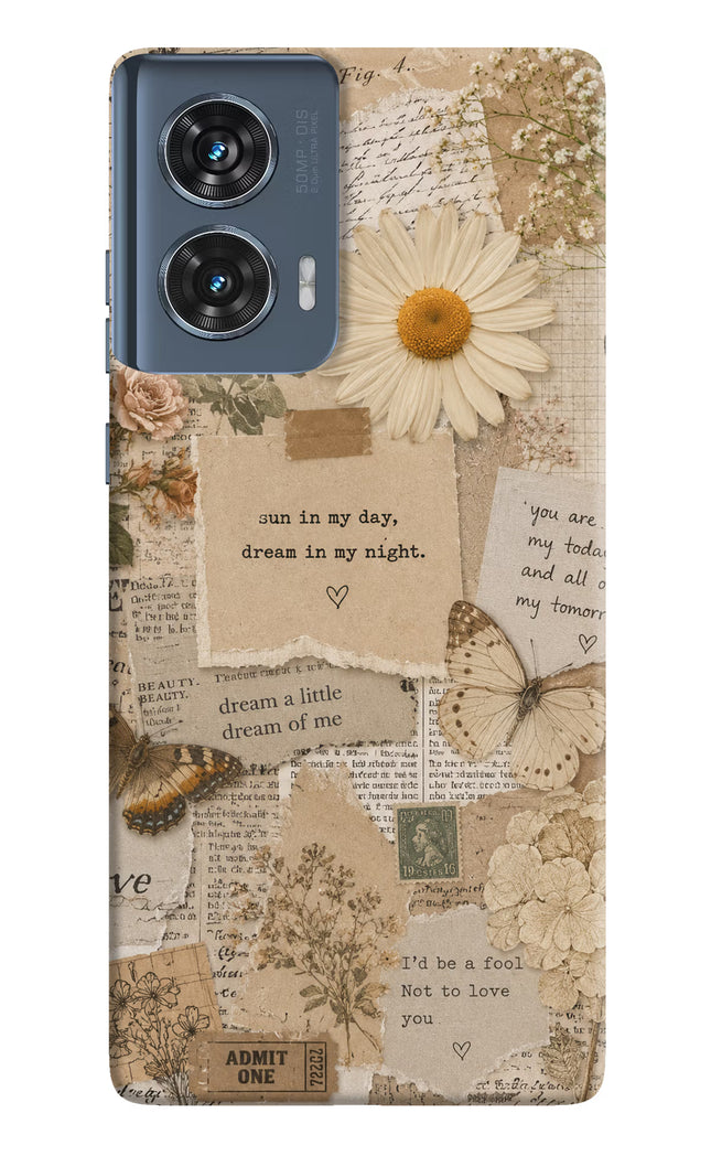 Vintage case Moto Edge 50 Fusion Hard Case Back Cover by Casekaro