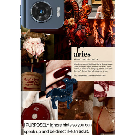 Zodiac Aries Moto Edge 50 Fusion Hard Case Back Cover by Casekaro
