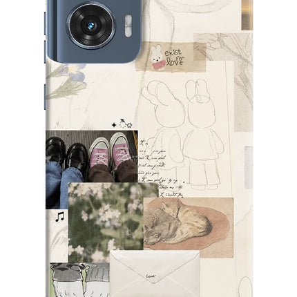 Soft Aesthetic Moto Edge 50 Fusion Hard Case Back Cover by Casekaro