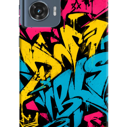Graffiti Vibe Moto Edge 50 Fusion Hard Case Back Cover by Casekaro